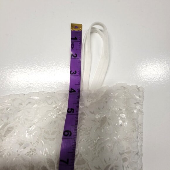 White Lace Long Camisole Lace Tank Top Stretchy Long Camisole - Size L- NEW - Picture 8 of 8